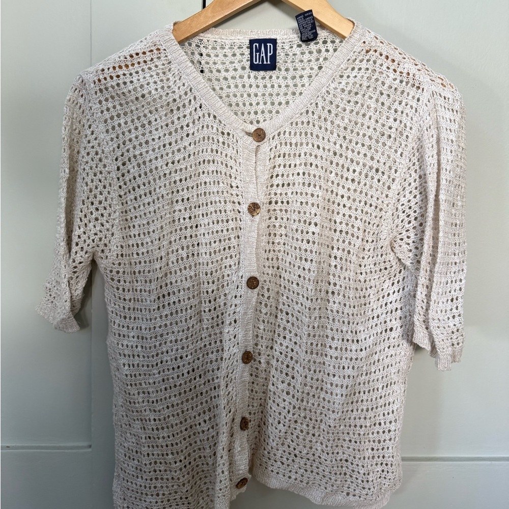 Vintage gap knit button up shirt
